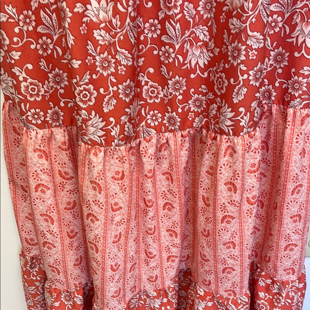 Floral orange Maxi Dress - Picture 4 of 9